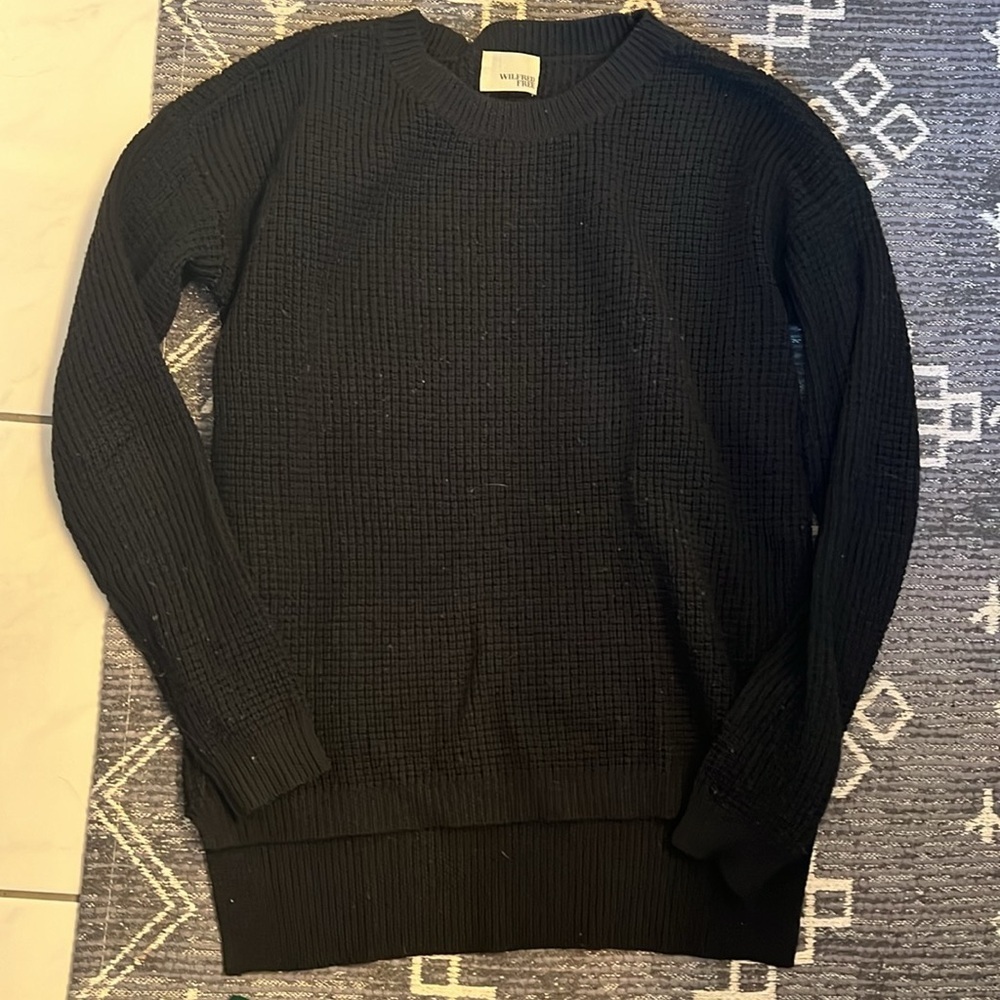 Aritzia Wilfred Isabelli Waffle Wool Sweater - Picture 2 of 7